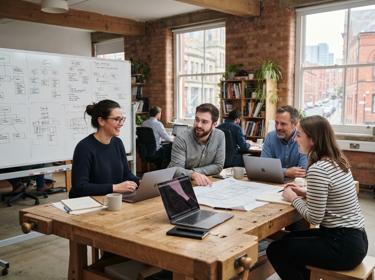 Allbarnone team reviewing business treasury data and allocation schedules